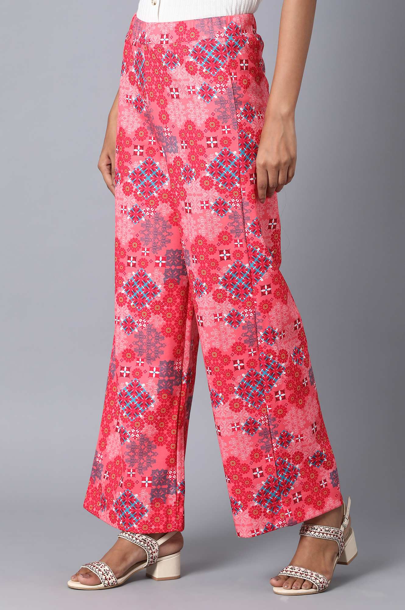 Red Loose Fit Palazzo - Image 3