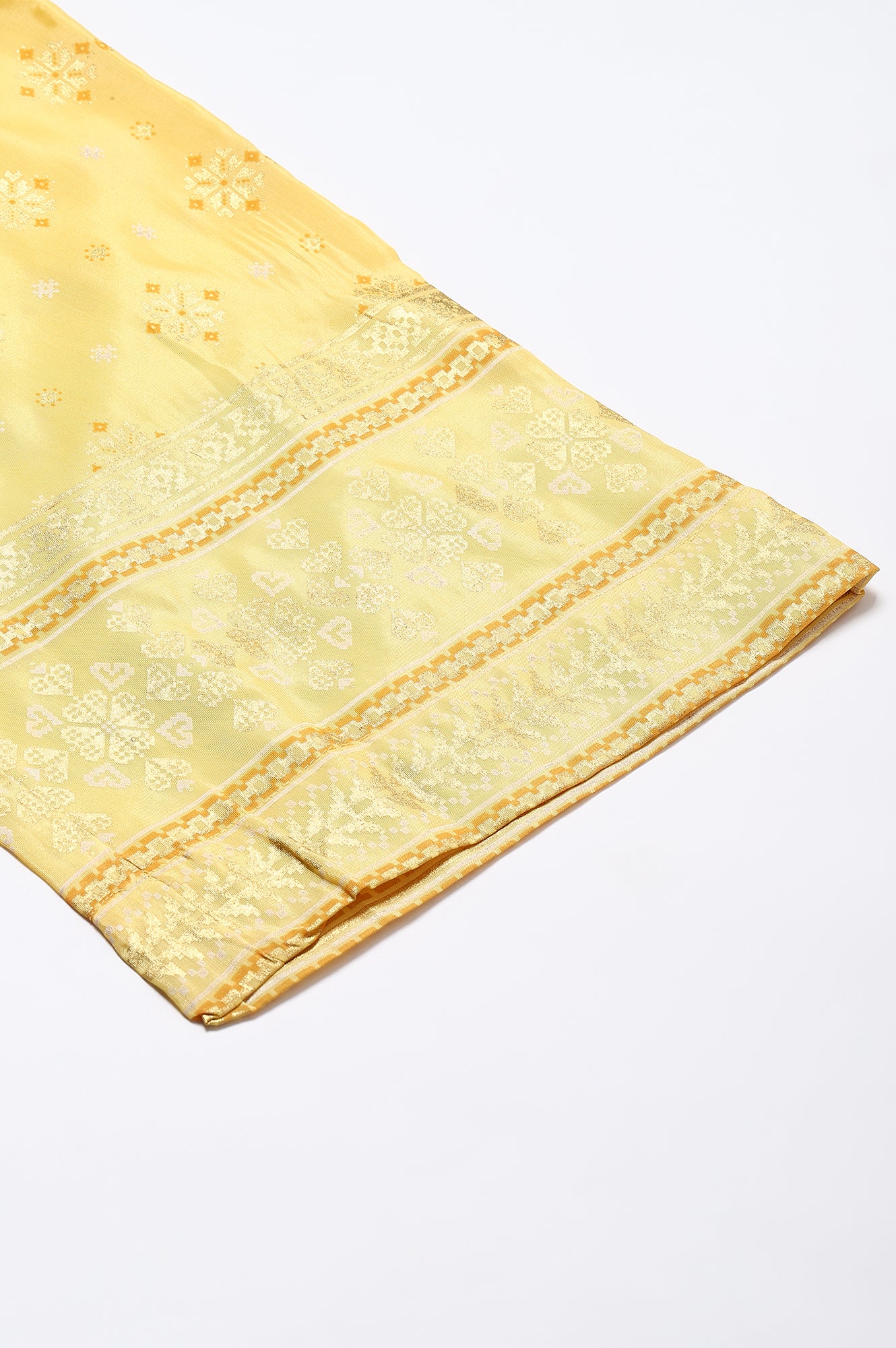 Regular Fit Polyester Gold Printed Palazzos - Image 8