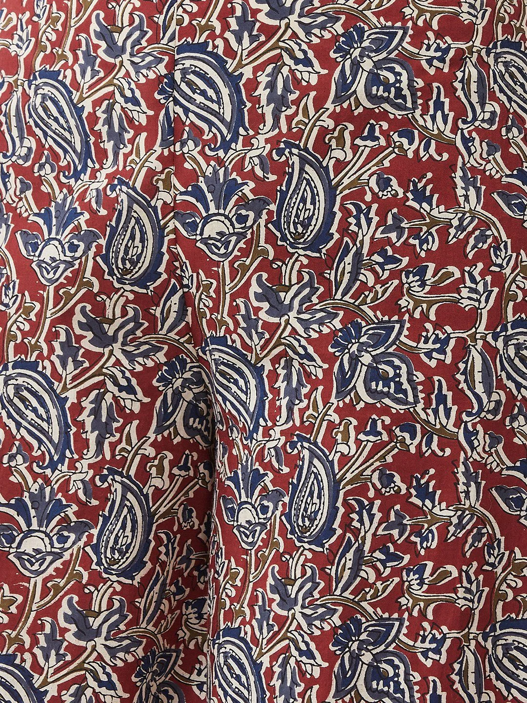 Maroon Printed Kalamkari Handloom Palazzo - Image 6