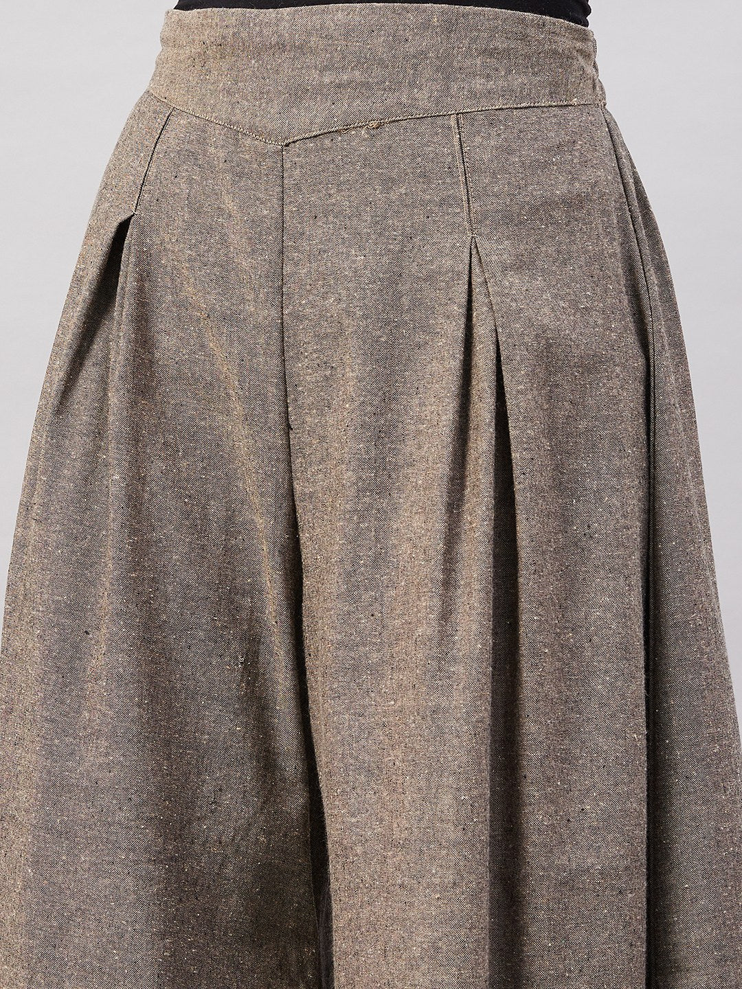 Smart Casual Brown Handloom Palazzo - Image 7