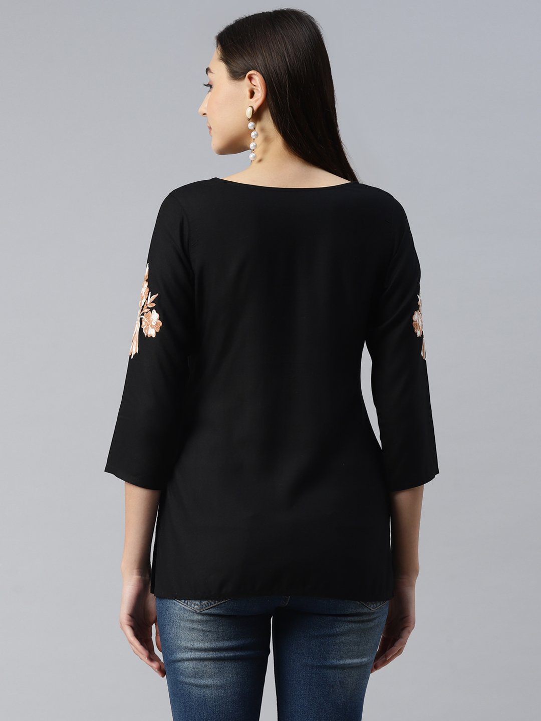 Heer Kashmiri Black Kurti - Image 7