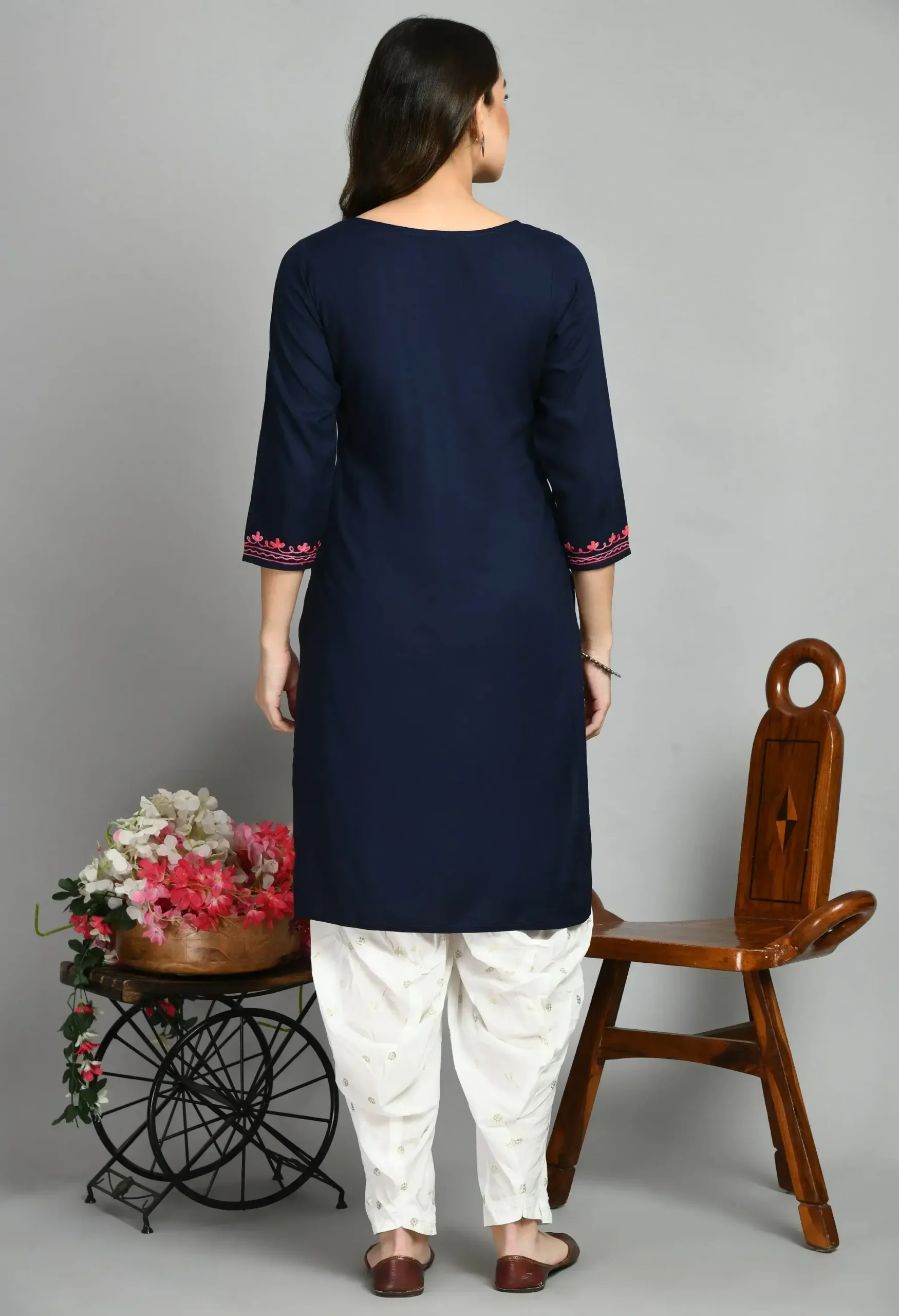 Blue Kashmiri Kurti - Image 5