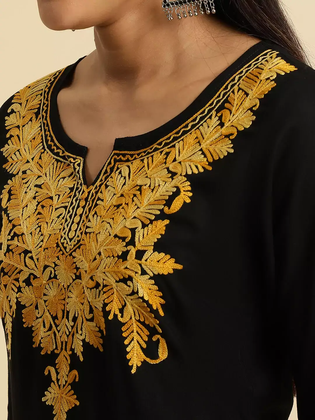 Kashmiri Black Kurti - Image 5
