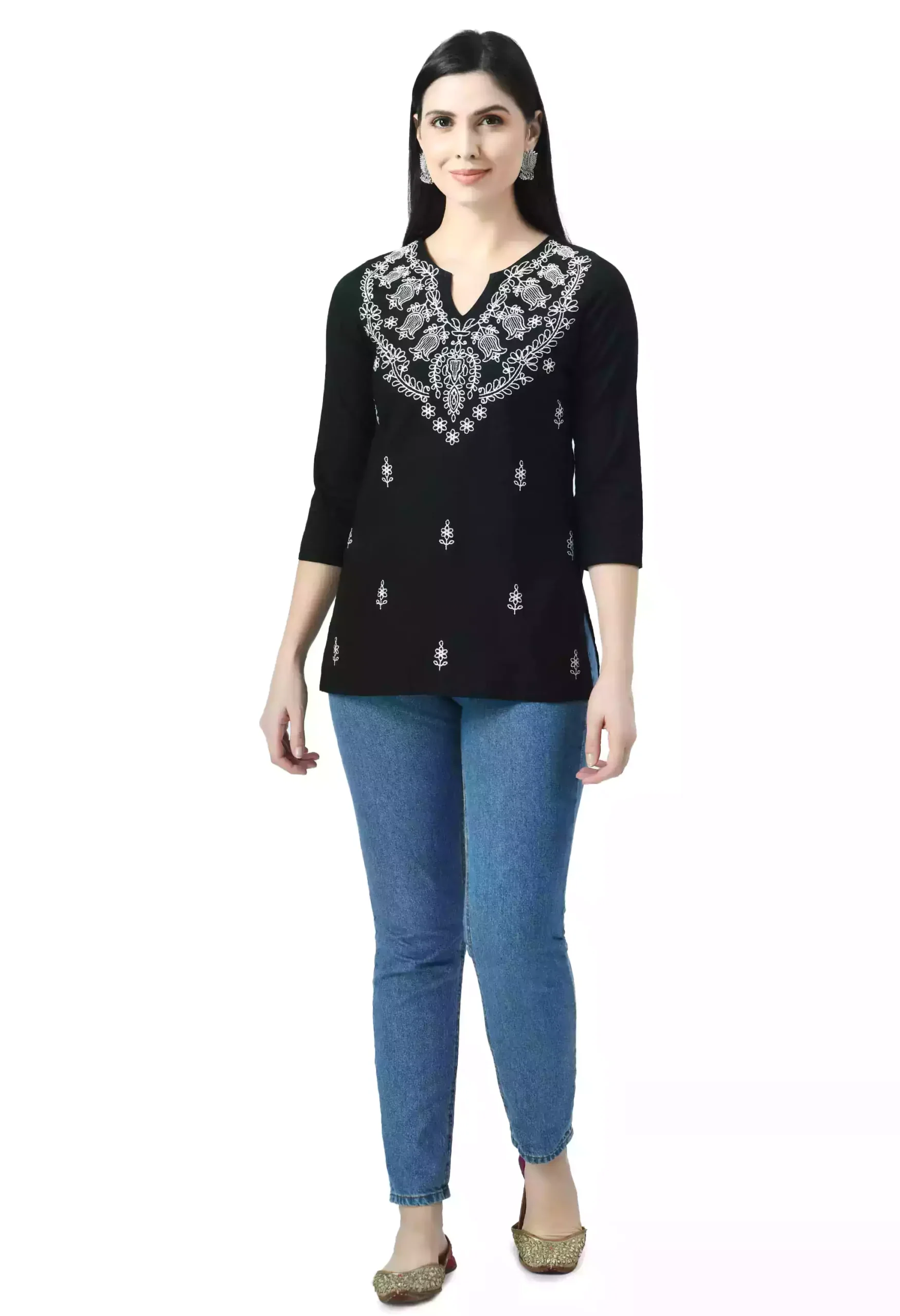 Black Chikankari Short Kurti - Image 6