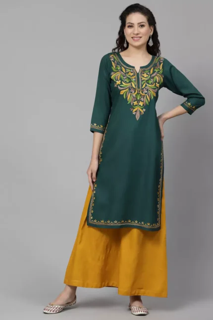 Bushra Green Kurti