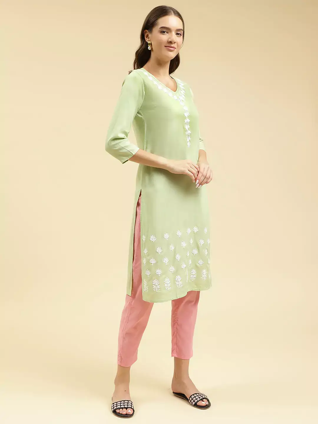 Gul Pista Green Kurti - Image 7