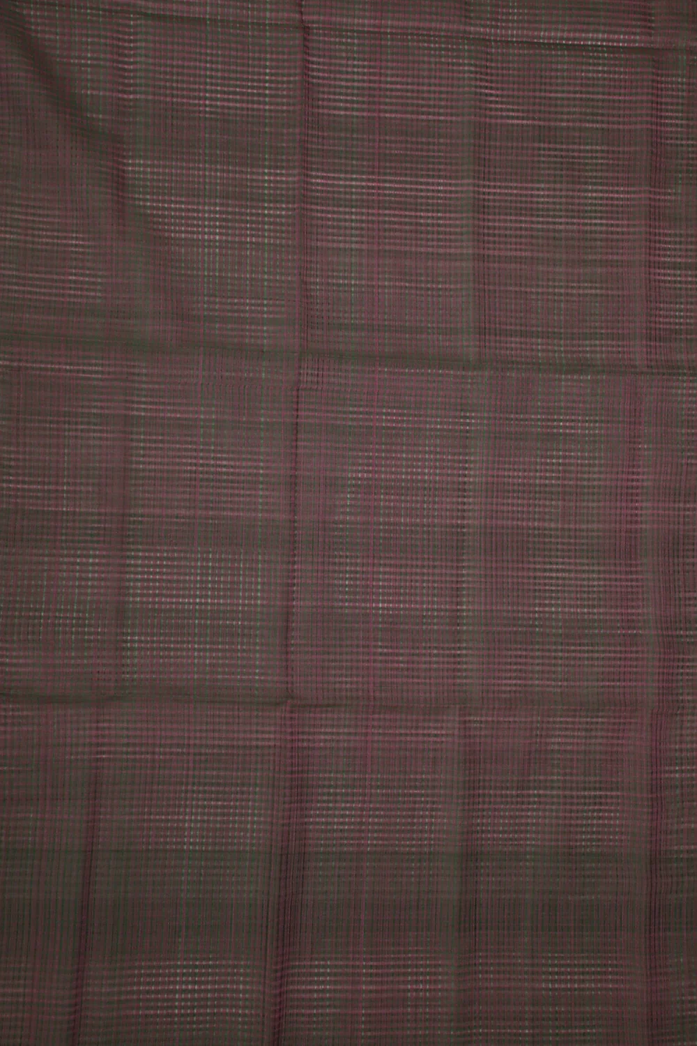 Green with Pink Handwoven Missing Checks Dupatta - Image 3