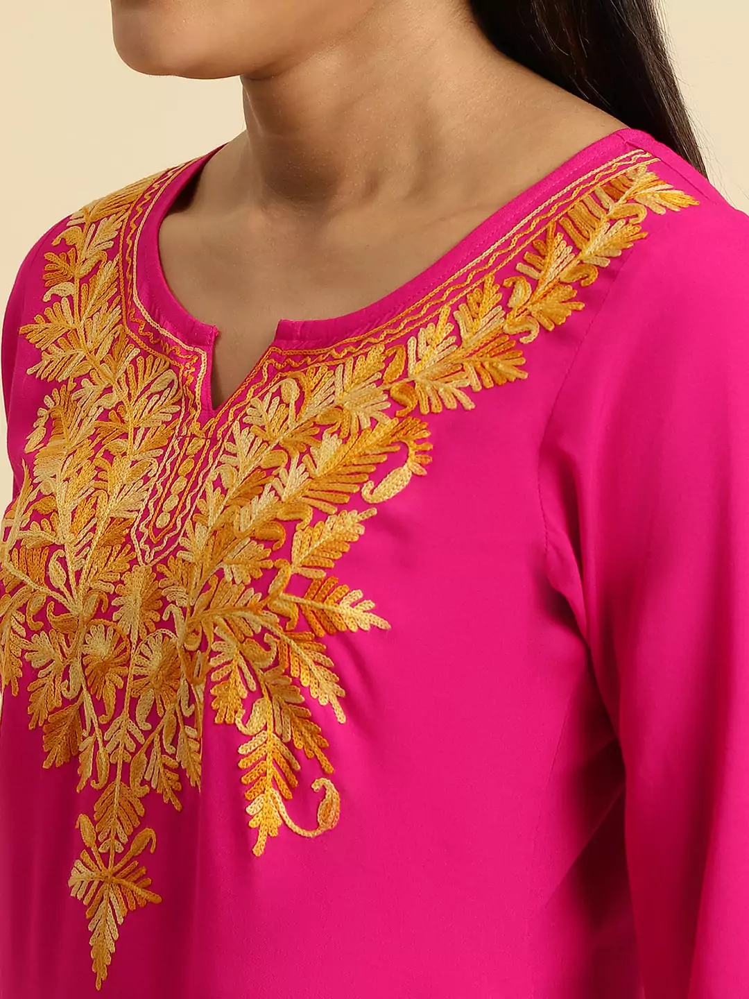 Zeenat Kashmiri Pink Kurti - Image 4