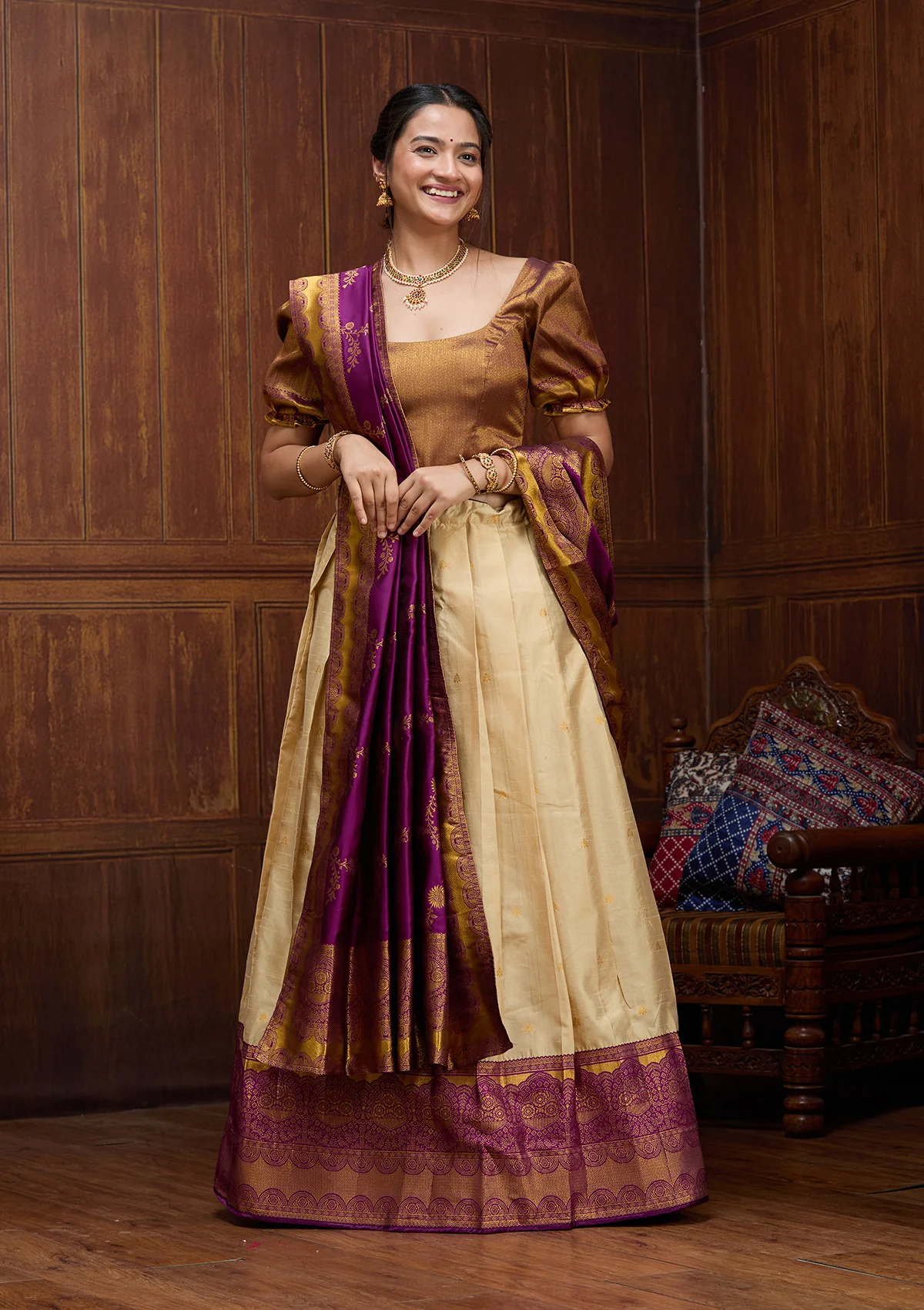 Banarasi Semi-Stitched Lehenga - Image 15
