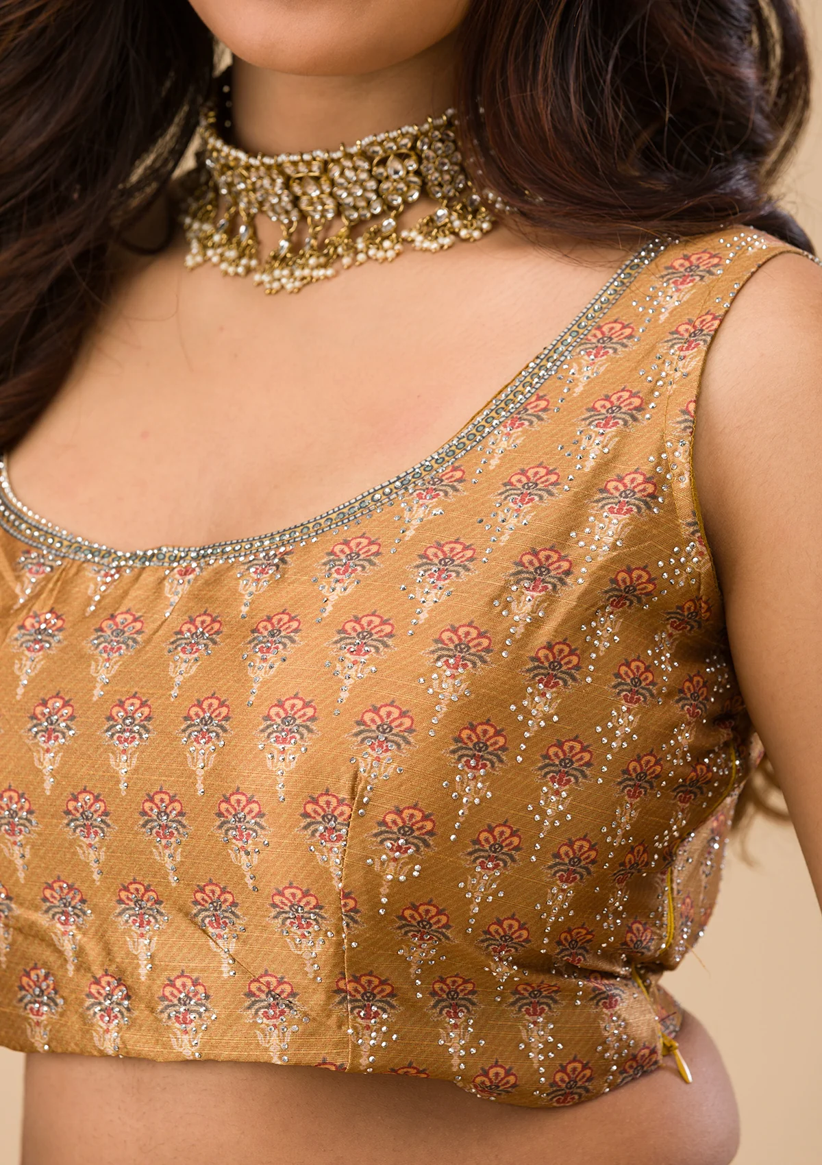 Mustard Swaroski Banarasi Readymade Lehenga Set - Image 8