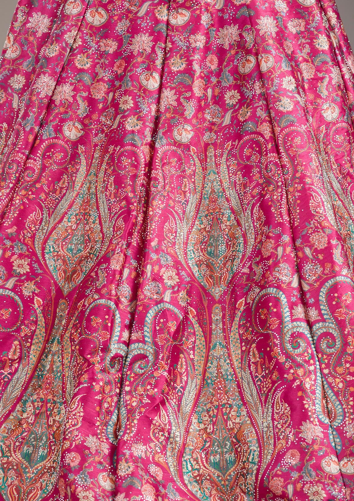 Rani Pink Zariwork Banarasi Readymade Lehenga - Image 9