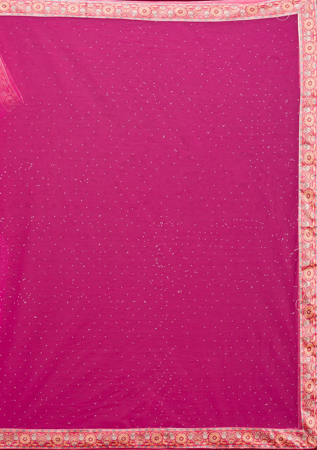 Rani Pink Swarovski Raw Silk Readymade Lehenga - Image 10